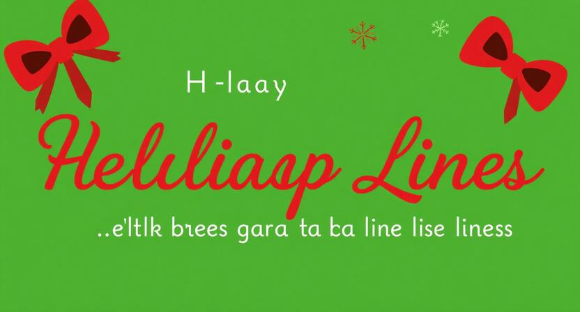 holiday pick up lines