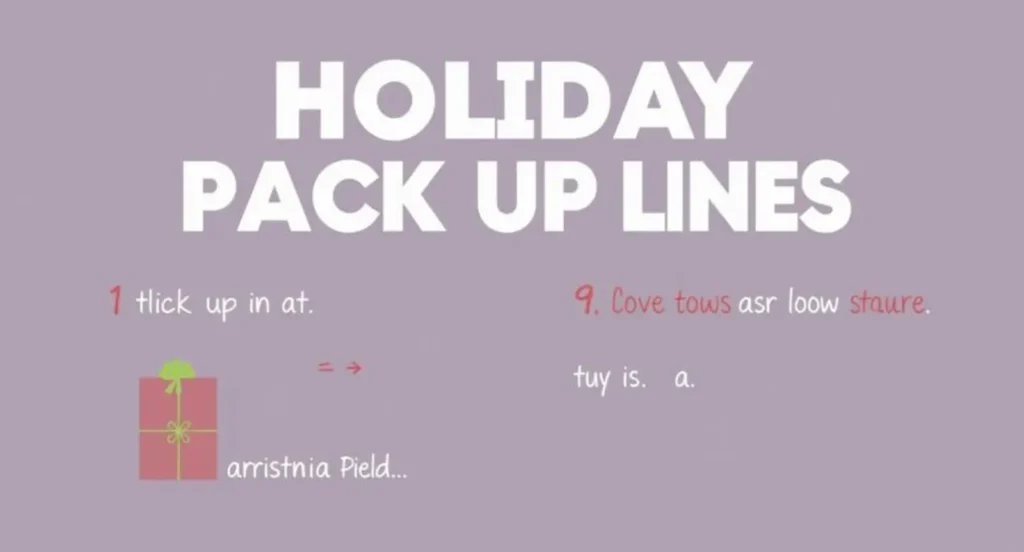 holiday pick up lines