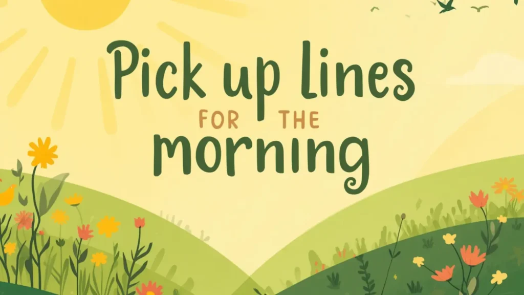 pick up lines for the morning