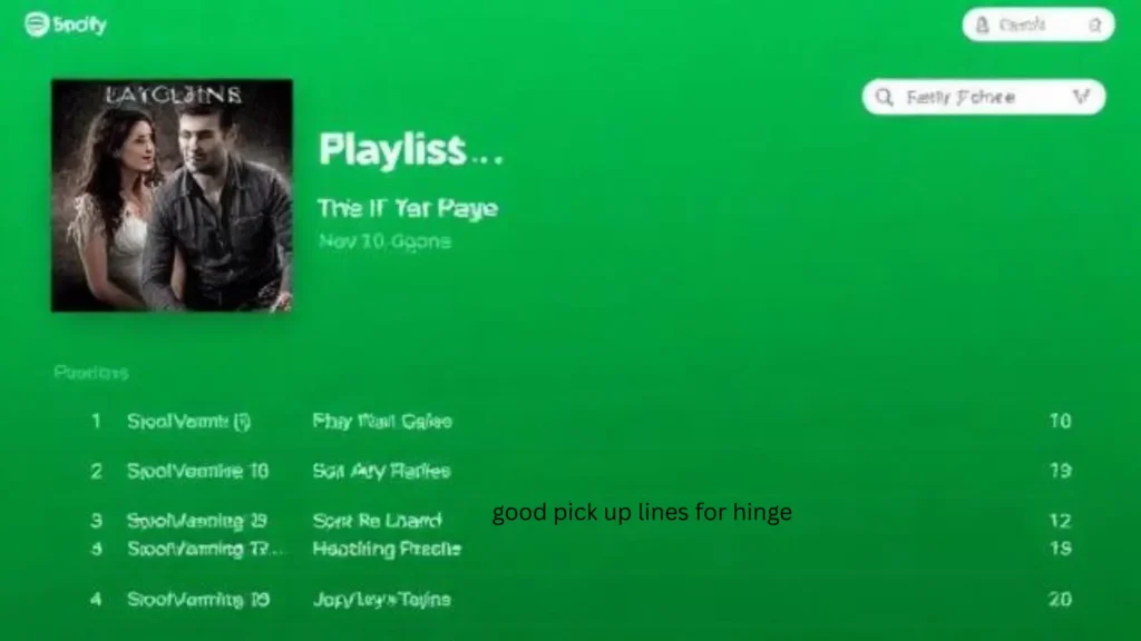 spotify playlist pick up line