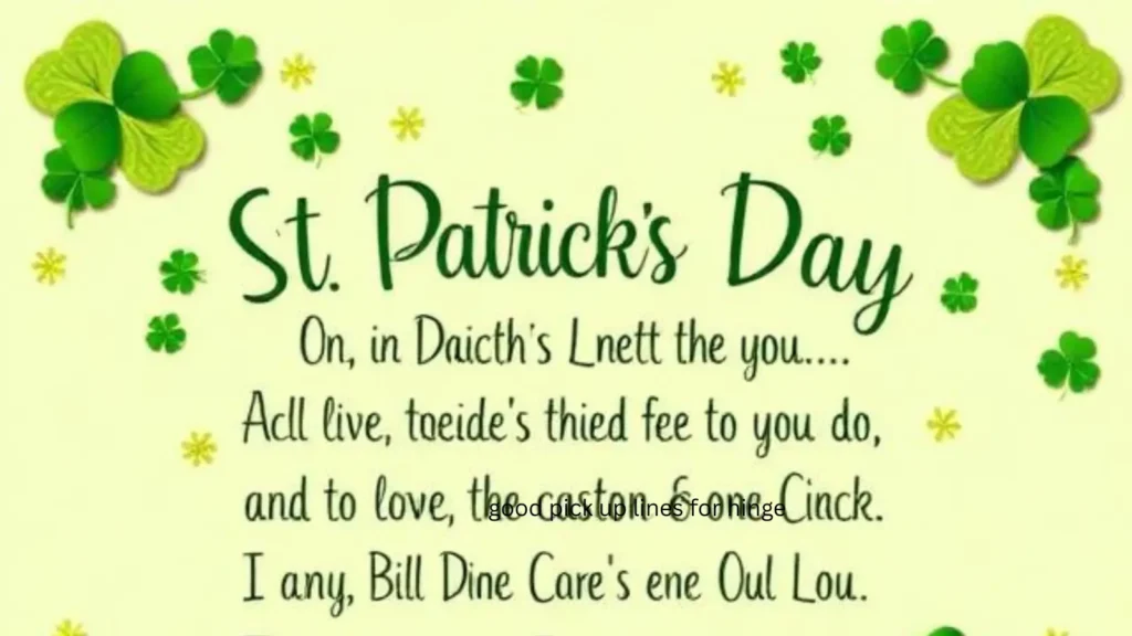 st patricks day pick up lines