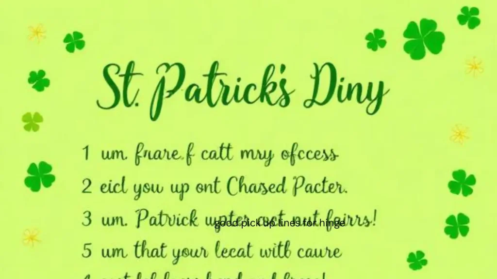 st patricks day pick up lines