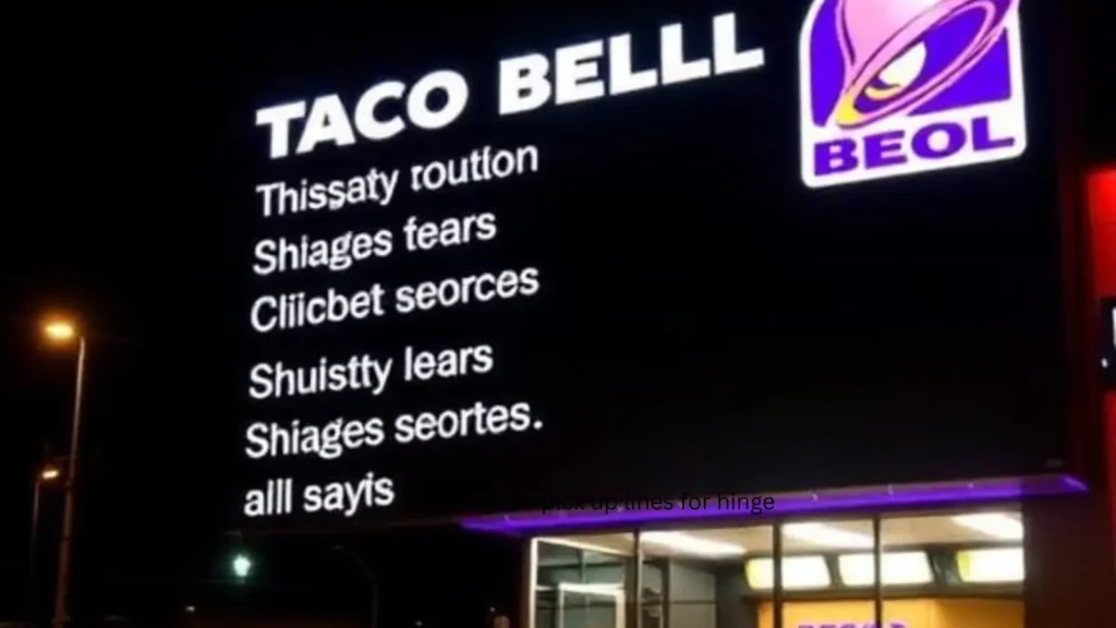 taco bell pick up lines