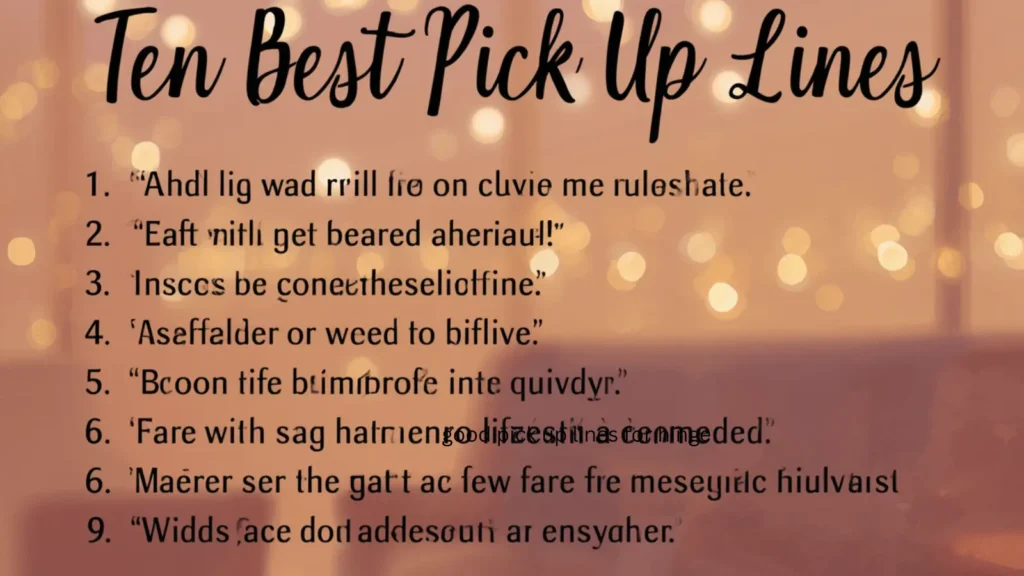 ten best pick up lines